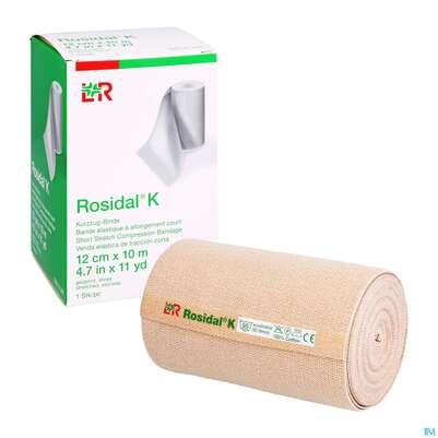 Sie sehen eine Packung Elastische Binden Rosidal Hautfarben Kraeftig 10mx 12cm 1st, Produktbild: 05 Elastische Binden Rosidal Hautfarben Kraeftig 10mx 12cm 1st, A-Nr.: 2669948 - 05