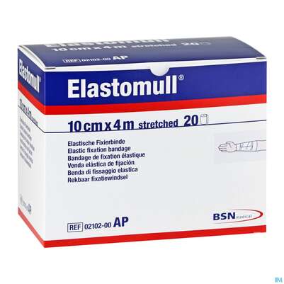 Sie sehen eine Packung Elastomull Bsn Fixierbinde Lose Im Karton 10cmx 4m 03486 20st, Produktbild: 03 Elastomull Bsn Fixierbinde Lose Im Karton 10cmx 4m 03486 20st, A-Nr.: 5654580 - 03
