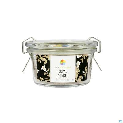 Sie sehen eine Packung Elenatura Raeucher Copal Dunkel Grobes Pulver 48ml, Produktbild: 01 Elenatura Raeucher Copal Dunkel Grobes Pulver 48ml, A-Nr.: 4587901 - 01