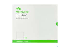 Exufiber Steril 15x 15cm 10st, A-Nr.: 4301684 - 01