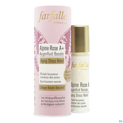 Sie sehen eine Packung Farfalla Alpine Rose A+ Aging Stress Relief Augenfluid Booster 10ml, Produktbild: 01 Farfalla Alpine Rose A+ Aging Stress Relief Augenfluid Booster 10ml, A-Nr.: 5715809 - 01