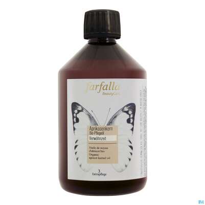 Sie sehen eine Packung Farfalla Pflegeoel/bio Aprikosenkernoel Verwoehnzeit 500ml, Produktbild: 02 Farfalla Pflegeoel/bio Aprikosenkernoel Verwoehnzeit 500ml, A-Nr.: 5236581 - 02
