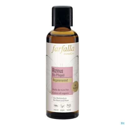 Sie sehen eine Packung Farfalla Rizinus Bio-pflegeoel Regenerierend 75ml, Produktbild: 01 Farfalla Rizinus Bio-pflegeoel Regenerierend 75ml, A-Nr.: 4907895 - 01