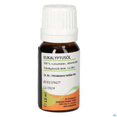 Sie sehen eine Packung Gall Pharma Eukalyptusöl Embamed, Produktbild: 04 Gall Pharma Eukalyptusöl Embamed, A-Nr.: 5237468 - 04