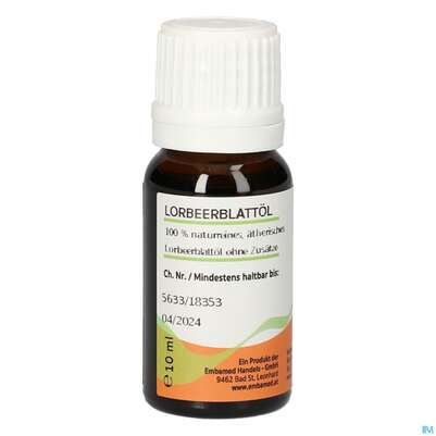 Sie sehen eine Packung Gall Pharma Lorbeerblattöl Embamed, Produktbild: 01 Gall Pharma Lorbeerblattöl Embamed, A-Nr.: 5038496 - 01
