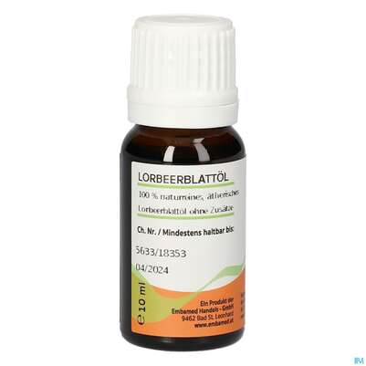 Sie sehen eine Packung Gall Pharma Lorbeerblattöl Embamed, Produktbild: 04 Gall Pharma Lorbeerblattöl Embamed, A-Nr.: 5038496 - 04