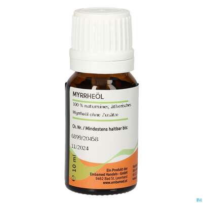 Sie sehen eine Packung Gall Pharma Myrrheöl Embamed, Produktbild: 01 Gall Pharma Myrrheöl Embamed, A-Nr.: 5607095 - 01