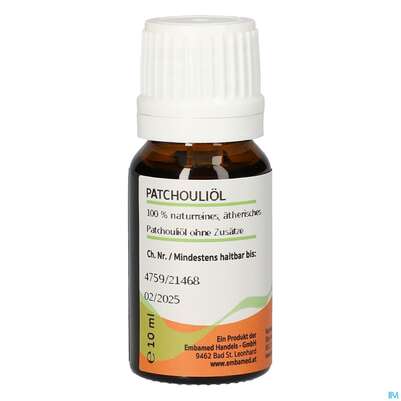 Sie sehen eine Packung Gall Pharma Patchouliöl Embamed, Produktbild: 04 Gall Pharma Patchouliöl Embamed, A-Nr.: 5633193 - 04