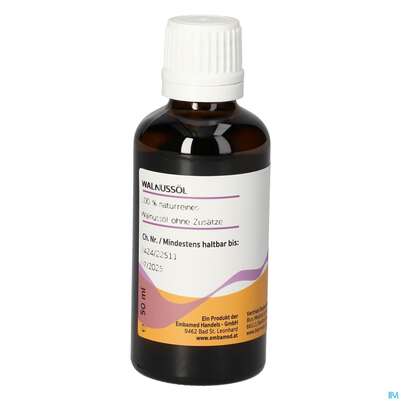 Sie sehen eine Packung Gall Pharma Walnussöl Embamed, Produktbild: 02 Gall Pharma Walnussöl Embamed, A-Nr.: 5687378 - 02