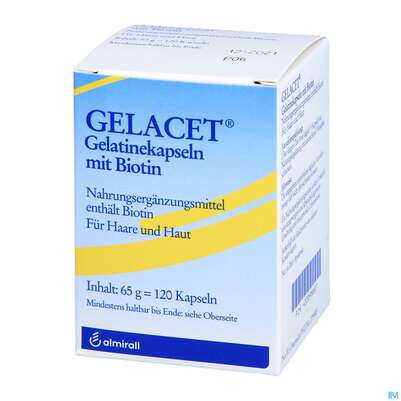 Gelatine Kapseln Gelacet +biotin 120st, A-Nr.: 2794903 - 02