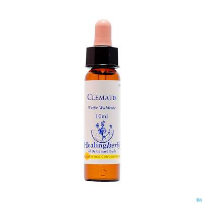 Sie sehen eine Packung Healing Herbs 09 Clematis 10ml, Produktbild: 01 Healing Herbs 09 Clematis 10ml, A-Nr.: 2186090 - 01