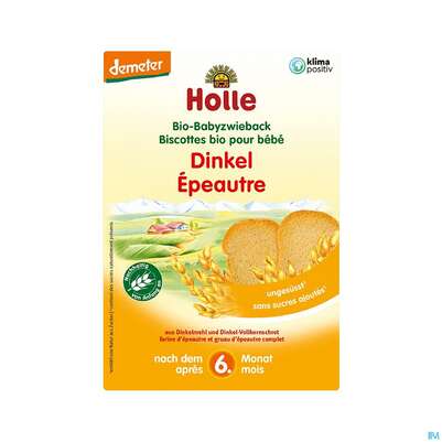 Sie sehen eine Packung Holle Bio Baby Dinkel-zwieback 200g, Produktbild: 02 Holle Bio Baby Dinkel-zwieback 200g, A-Nr.: 3437281 - 02