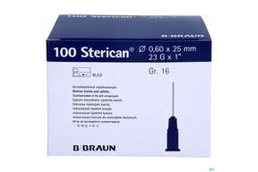 Injektionsspritzen U.zubeh. Einmalkanuelen Sterican Standard Gr16 G23x1 0,6x 25mm 46576 100st, A-Nr.: 2692516 - 01