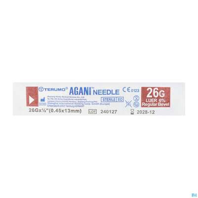 Sie sehen eine Packung Injektionsspritzen U.zubeh. Einmalkanuelen Terumo/luer +luer Lock 0,45x 13mm 1st, Produktbild: 02 Injektionsspritzen U.zubeh. Einmalkanuelen Terumo/luer +luer Lock 0,45x 13mm 1st, A-Nr.: 4238276 - 02