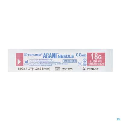 Injektionsspritzen U.zubeh. Einmalkanuelen Terumo/luer +luer Lock 1,20x 38mm 1st, A-Nr.: 4238419 - 02