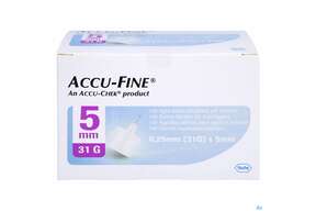 Injektionsspritzen U.zubeh. Insulin Accu-fine Pen Nadeln 0,25mm(31g)/5mm 100st, A-Nr.: 4790269 - 01