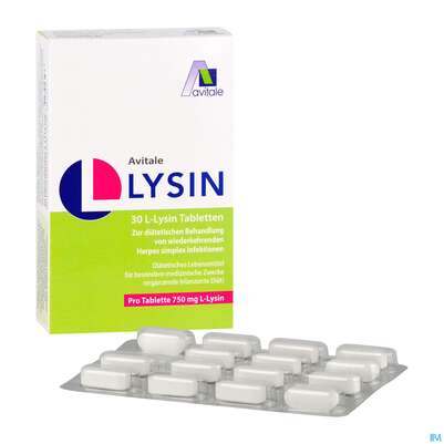 L-lysin Tabl 750mg -avitale 30st, A-Nr.: 5431199 - 04