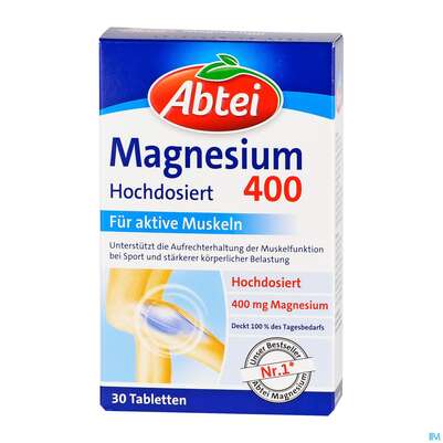 Sie sehen eine Packung Magnesium Kapseln 400 Abtei 30st, Produktbild: 02 Magnesium Kapseln 400 Abtei 30st, A-Nr.: 3551290 - 02