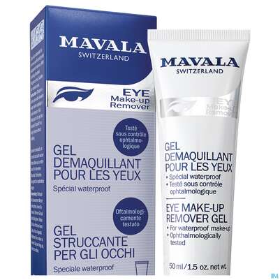 Sie sehen eine Packung Mavala Augenmake-up-entferner Gel 50ml, Produktbild: 02 Mavala Augenmake-up-entferner Gel 50ml, A-Nr.: 3054456 - 02
