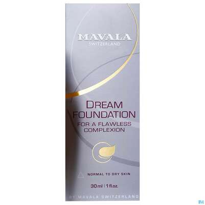 Sie sehen eine Packung Mavala Dream Foundation Beige Creamy 1st, Produktbild: 01 Mavala Dream Foundation Beige Creamy 1st, A-Nr.: 3326618 - 01