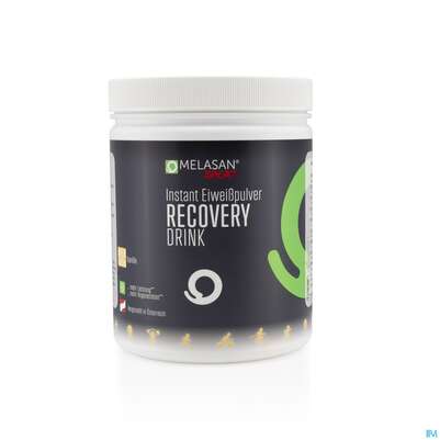 Sie sehen eine Packung Melasan Sport Recovery Drink Protein Vanille 650g, Produktbild: 01 Melasan Sport Recovery Drink Protein Vanille 650g, A-Nr.: 5129862 - 01