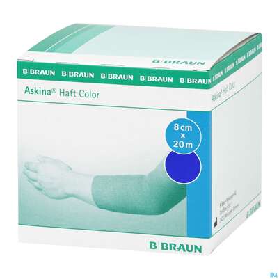 Mullbinden Askina Haft Fixierbinden Color Blau 20mx 8cm 1st, A-Nr.: 1778078 - 02