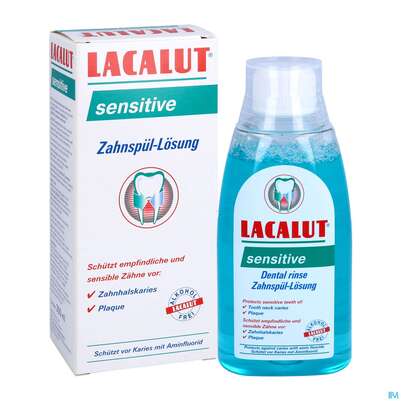 Sie sehen eine Packung Mundwasser/spuelung Lacalut Sensitive Zahnspuellösung 300ml, Produktbild: 05 Mundwasser/spuelung Lacalut Sensitive Zahnspuellösung 300ml, A-Nr.: 4308404 - 05