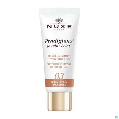 Sie sehen eine Packung Nuxe Tinted Moist Bb Cream Le Teint Eclat 24h Moisturising Dark 30ml, Produktbild: 05 Nuxe Tinted Moist Bb Cream Le Teint Eclat 24h Moisturising Dark 30ml, A-Nr.: 5893735 - 05