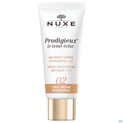 Sie sehen eine Packung Nuxe Tinted Moist Bb Cream Le Teint Eclat 24h Moisturising Medium 30ml, Produktbild: 04 Nuxe Tinted Moist Bb Cream Le Teint Eclat 24h Moisturising Medium 30ml, A-Nr.: 5893729 - 04