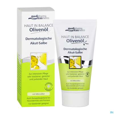 Sie sehen eine Packung Oliven Oel Dr.theiss Haut In Balance Dermatol. Akut Salbe 75ml, Produktbild: 06 Oliven Oel Dr.theiss Haut In Balance Dermatol. Akut Salbe 75ml, A-Nr.: 3463232 - 06