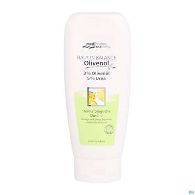 Sie sehen eine Packung Oliven Oel Dr.theiss Haut In Balance Dusche 3% 200ml, Produktbild: 01 Oliven Oel Dr.theiss Haut In Balance Dusche 3% 200ml, A-Nr.: 3282766 - 01