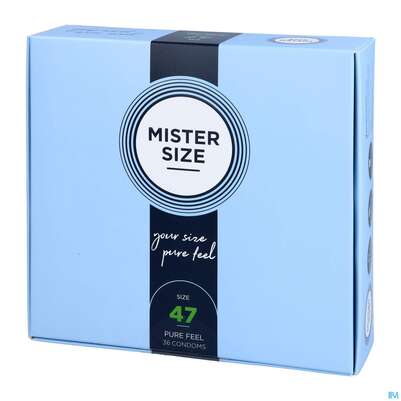 Sie sehen eine Packung Praeservative Kondome Mister Size 47 36st, Produktbild: 02 Praeservative Kondome Mister Size 47 36st, A-Nr.: 5594085 - 02