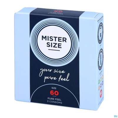 Sie sehen eine Packung Praeservative Kondome Mister Size 60 3st, Produktbild: 02 Praeservative Kondome Mister Size 60 3st, A-Nr.: 5594263 - 02