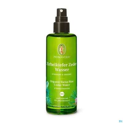 Sie sehen eine Packung Primavera Bio Pflanzenwasser Zirbelkiefer Zeder 100ml, Produktbild: 01 Primavera Bio Pflanzenwasser Zirbelkiefer Zeder 100ml, A-Nr.: 5732280 - 01