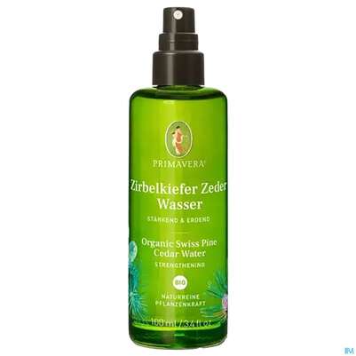 Sie sehen eine Packung Primavera Bio Pflanzenwasser Zirbelkiefer Zeder 100ml, Produktbild: 02 Primavera Bio Pflanzenwasser Zirbelkiefer Zeder 100ml, A-Nr.: 5732280 - 02