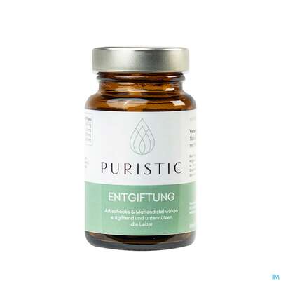 Sie sehen eine Packung Puristic Kapseln Entgiftung 30st, Produktbild: 01 Puristic Kapseln Entgiftung 30st, A-Nr.: 5862137 - 01