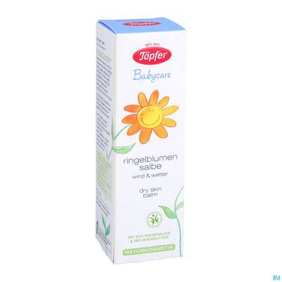Sie sehen eine Packung Ringelblumen Salbe Toepfer Babycare Vegan 75ml, Produktbild: 03 Ringelblumen Salbe Toepfer Babycare Vegan 75ml, A-Nr.: 3973714 - 03