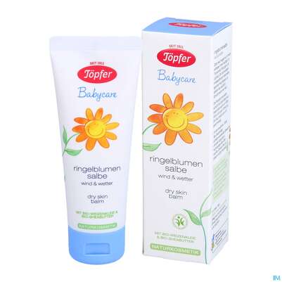 Sie sehen eine Packung Ringelblumen Salbe Toepfer Babycare Vegan 75ml, Produktbild: 04 Ringelblumen Salbe Toepfer Babycare Vegan 75ml, A-Nr.: 3973714 - 04