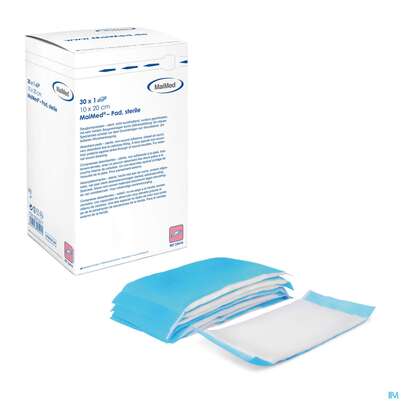 Sie sehen eine Packung Saugkompresse Steril Maimed Pad 10x 20cm Nr 25410 30st, Produktbild: 02 Saugkompresse Steril Maimed Pad 10x 20cm Nr 25410 30st, A-Nr.: 4779049 - 02