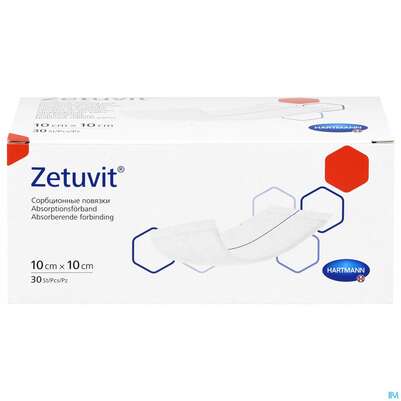 Sie sehen eine Packung Saugkompresse Zetuvit Unsteril 10x 10cm 30st, Produktbild: 01 Saugkompresse Zetuvit Unsteril 10x 10cm 30st, A-Nr.: 1166524 - 01