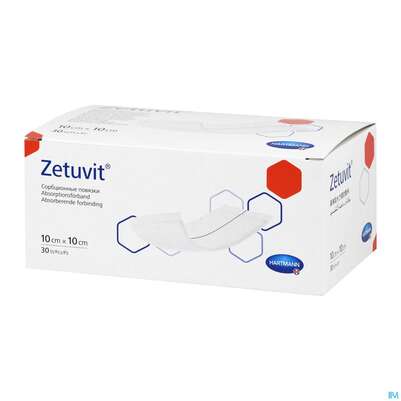 Sie sehen eine Packung Saugkompresse Zetuvit Unsteril 10x 10cm 30st, Produktbild: 02 Saugkompresse Zetuvit Unsteril 10x 10cm 30st, A-Nr.: 1166524 - 02