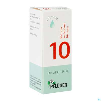 Sie sehen eine Packung Schuess 10 Na Sulf D 6 Pflu 30ml, Produktbild: 02 Schuess 10 Na Sulf D 6 Pflu 30ml, A-Nr.: 3703624 - 02