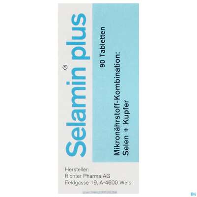 Sie sehen eine Packung Selamin Tabl Plus 90st, Produktbild: 01 Selamin Tabl Plus 90st, A-Nr.: 1226829 - 01