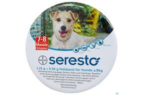 Seresto Wirkstoffh.halsband F/hunde Kleiner Gleich 8kg 1,25g + 0,56g 1st, A-Nr.: 3907692 - 01