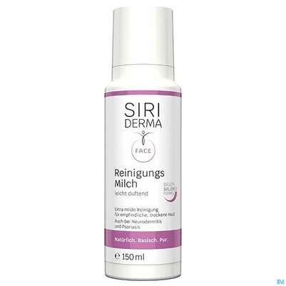 Sie sehen eine Packung Siriderma Reinigungsmilch Leicht Duftend Spend 150ml, Produktbild: 01 Siriderma Reinigungsmilch Leicht Duftend Spend 150ml, A-Nr.: 3849670 - 01