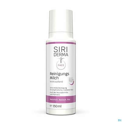 Sie sehen eine Packung Siriderma Reinigungsmilch Leicht Duftend Spend 150ml, Produktbild: 02 Siriderma Reinigungsmilch Leicht Duftend Spend 150ml, A-Nr.: 3849670 - 02