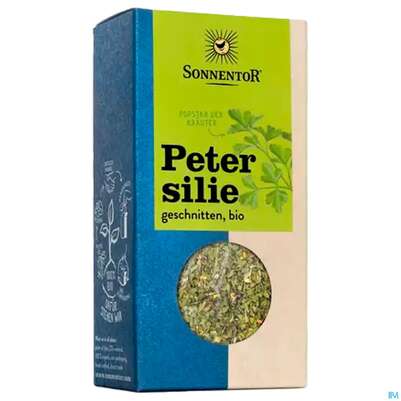 Sie sehen eine Packung Sonnentor Bio Petersilie Geschnitten 00314 15g, Produktbild: 02 Sonnentor Bio Petersilie Geschnitten 00314 15g, A-Nr.: 3740358 - 02