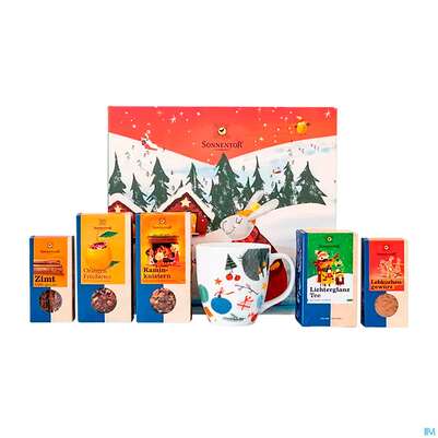 Sie sehen eine Packung Sonnentor Geschenkkarton Weihnachten 06191 1st, Produktbild: 01 Sonnentor Geschenkkarton Weihnachten 06191 1st, A-Nr.: 5476339 - 01