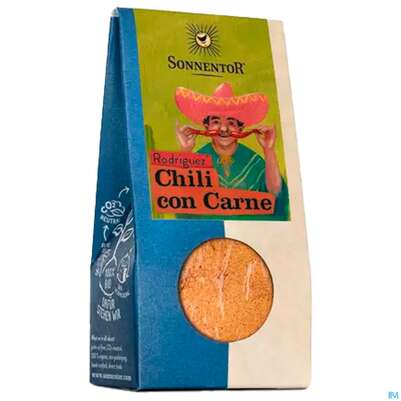 Sie sehen eine Packung Sonnentor Gewuerzmischung/bio Rodriguez Chili Con Carne 00484 40g, Produktbild: 04 Sonnentor Gewuerzmischung/bio Rodriguez Chili Con Carne 00484 40g, A-Nr.: 4308025 - 04