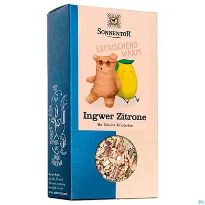 Sie sehen eine Packung Sonnentor Ingwer/tee Bio Zitrone 00852 80g, Produktbild: 01 Sonnentor Ingwer/tee Bio Zitrone 00852 80g, A-Nr.: 3574457 - 01